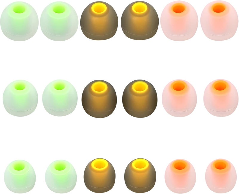 AQIMY Silicone Earbud Tips - S M L, Fit Most In-Ear Earbuds (Inner Hole 3.8mm - 5.1mm), 9 Pairs - Image 1